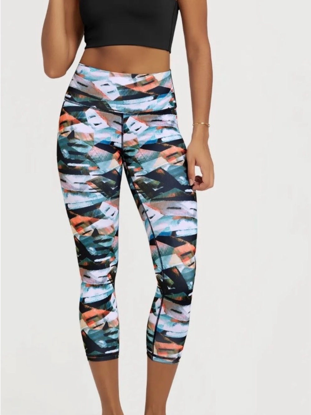 Ododos Multicolor Abstract Performance Leggings